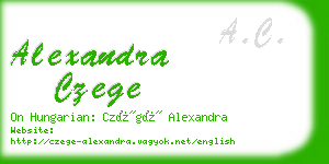 alexandra czege business card